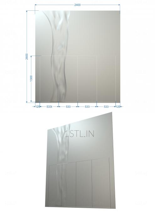 Geometrical panel (PGM_0113) 3D model for CNC machine